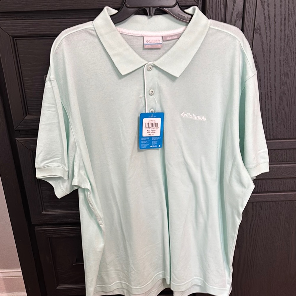 Columbia Light Green Polo Shirt